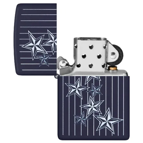 Zippo Americana Star Design Navy Matte