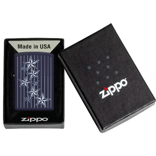 Zippo Americana Star Design Navy Matte