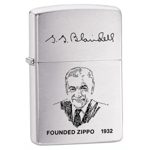 Zippo Brushed Chrome Founded 1932