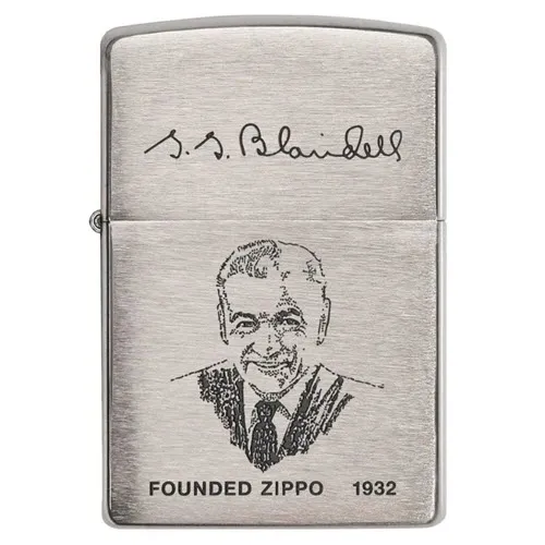 Zippo Brushed Chrome Founded 1932
