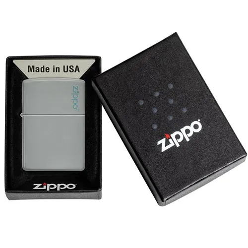 Zippo Classic Flat Grey Zippo Logo
