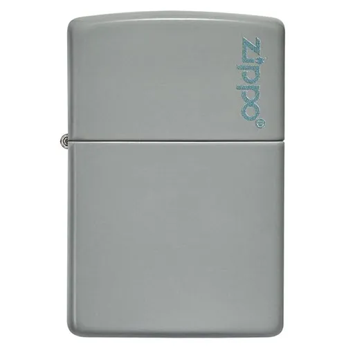 Zippo Classic Flat Grey Zippo Logo