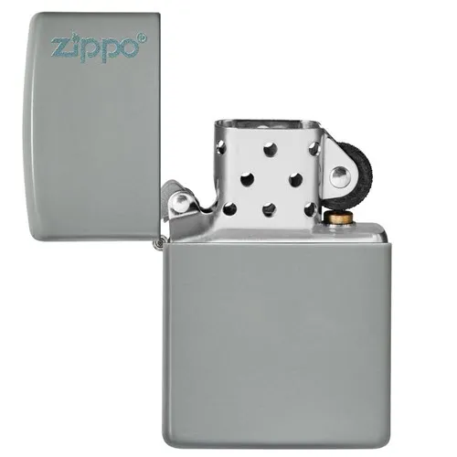 Zippo Classic Flat Grey Zippo Logo