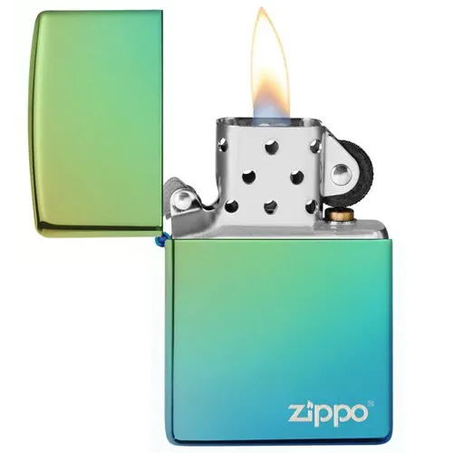 Zippo Classic High Polish Teal Zippo Logo