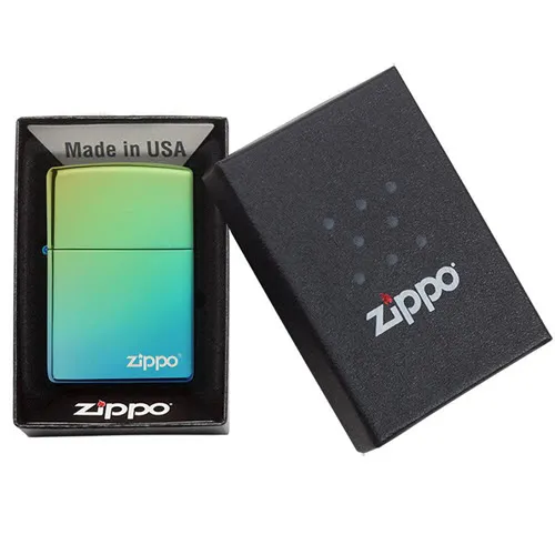 Zippo Classic High Polish Teal Zippo Logo