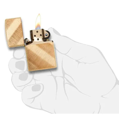 Zippo Diagonal Weave Brass