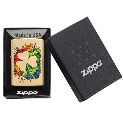 Zippo Graffiti Clover Design