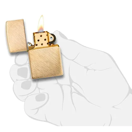 Zippo Herringbone Sweep Brass