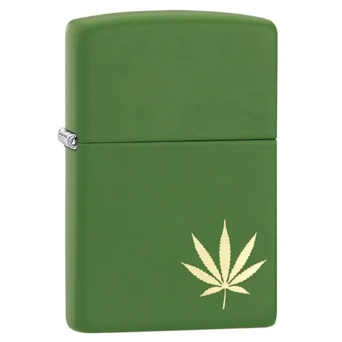 Zippo Marijuana Leaf on the Side