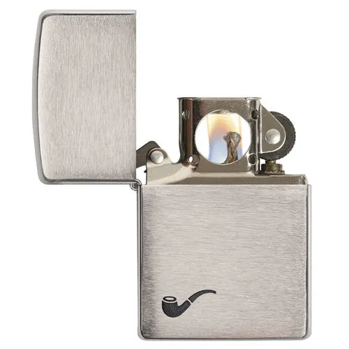 Zippo Pipe Brushed Chrome