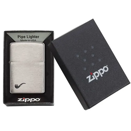 Zippo Pipe Brushed Chrome