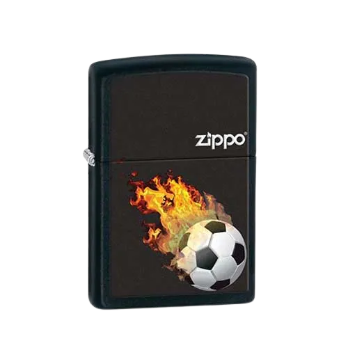 Zippo Soccer Black Ball Matte