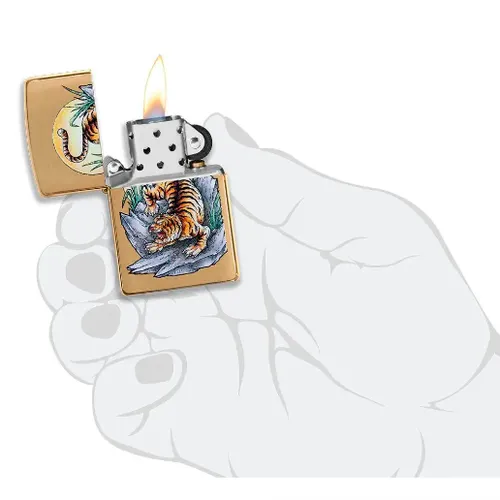 Zippo Tiger Tattoo Design
