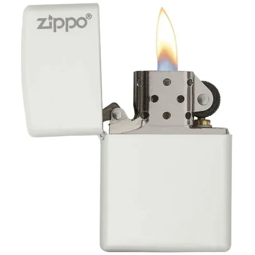 Zippo White Matte with Zippo Logo