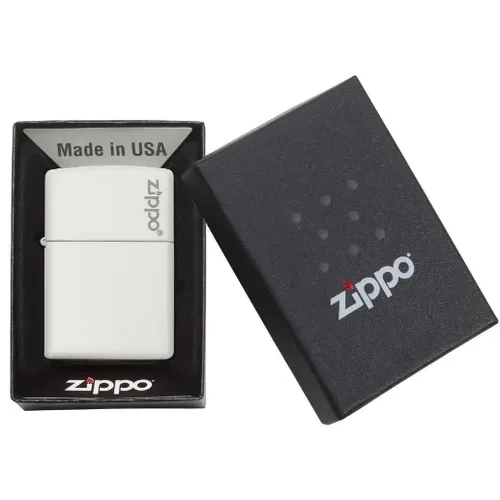 Zippo White Matte with Zippo Logo