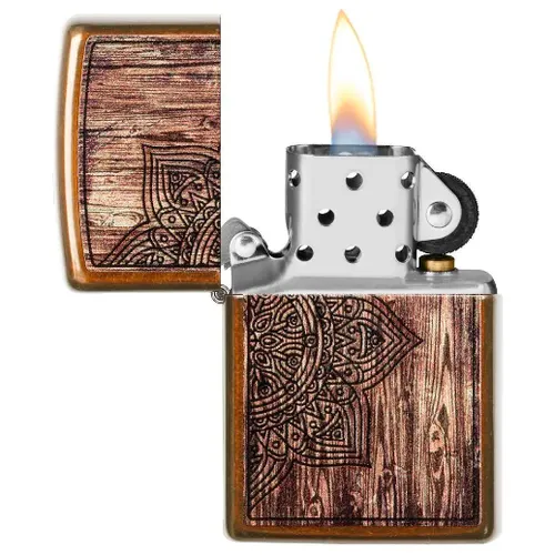 Zippo Wood Mandala Design