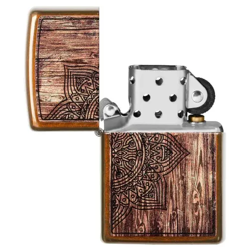 Zippo Wood Mandala Design
