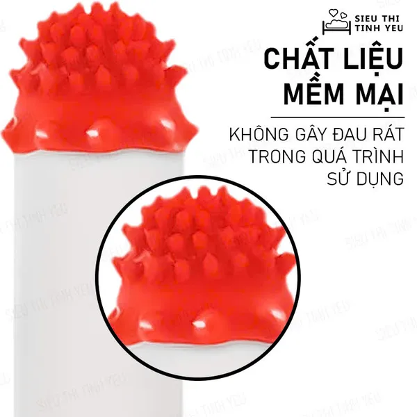 Bao cao su Quảng Nam Beilile Pleasure More Rồng Đỏ đầu gai hạt lớn Hộp 2 cái + Tặng 2 cái khác loại