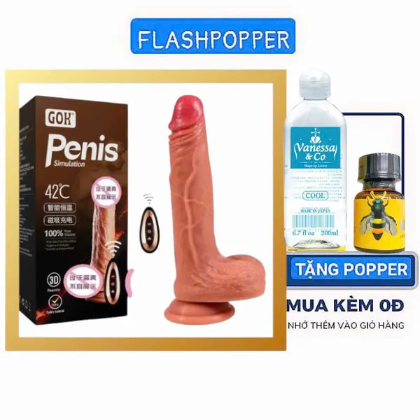 Dương Vật Giả Cao Cấp Rung Thụt Tự Động 21 cm
