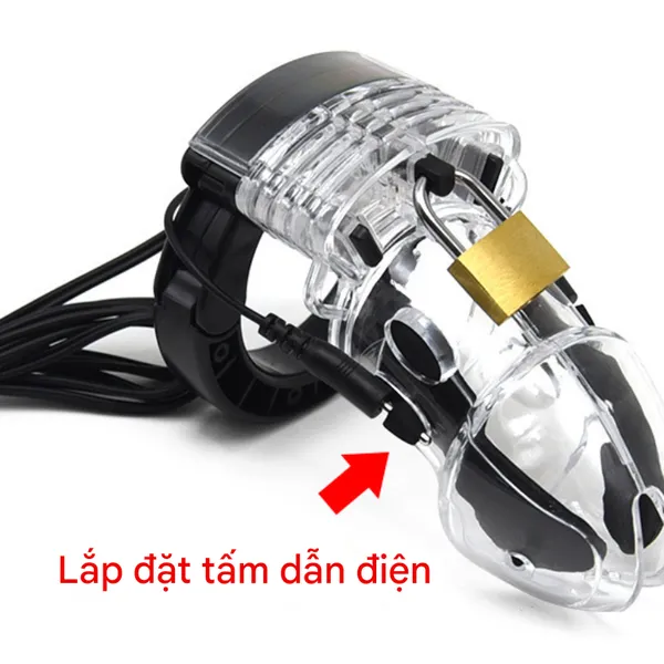 Khoá dương vật điện tử BDSM thủ dâm điện giật khóa trinh tiết thiết bị tra tấn 