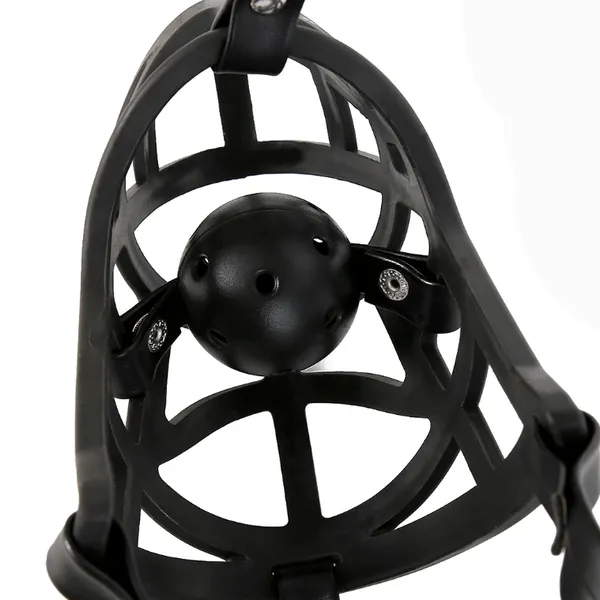 Bondage sm da điều chỉnh mõm chó đồ chơi tình dục lưới lỗ bóng mặt nạ miệng đen pu công cụ tình dục bằng da