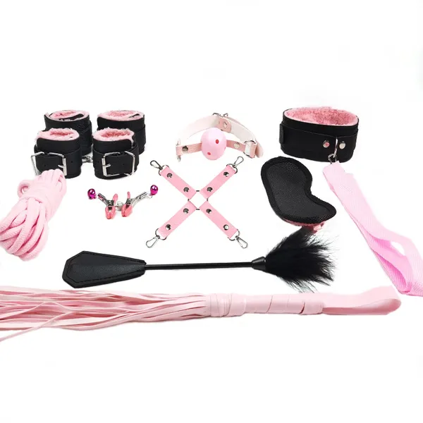 Bộ 10 món nhồi bông SM-Color Block màu đen và hồng