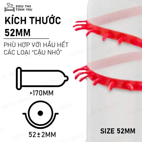 Bao cao su Đà Nẵng Beilile Pleasure More Rồng Đen thân vòng gai lớn Hộp 2 cái + Tặng 2 cái khác loại