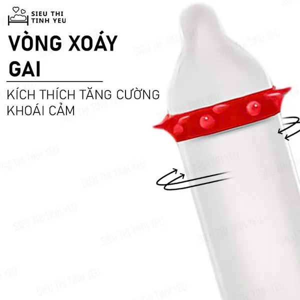 Bao cao su Quảng Nam Beilile Pleasure More Rồng Xanh vòng gai hạt lớn Hộp 2 cái + Tặng 2 cái khác loại