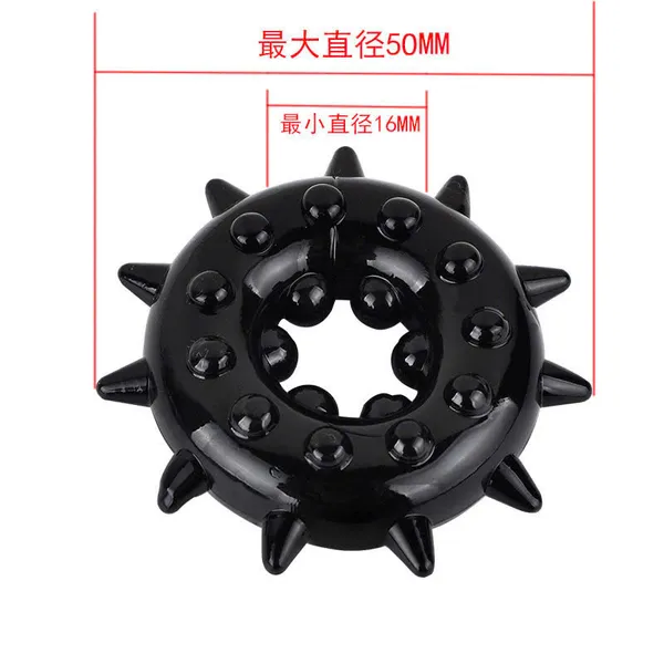 Vòng Đeo Dương Vật Silicon Trắng Đen gai