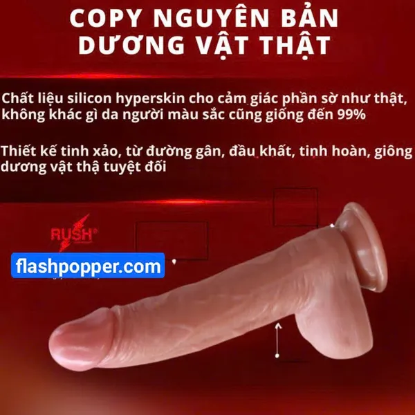 Dương Vật Giả Cao Cấp Rung Thụt Tự Động 21 cm