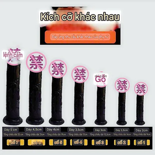DƯƠNG VẬT 14CM ĐEN TOÀN QUỐC