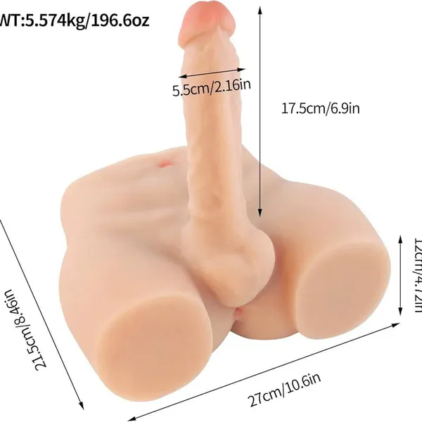 MÔNG GIẢ NAM 6 MÚI CÓ DƯƠNG VẬT 17CM
