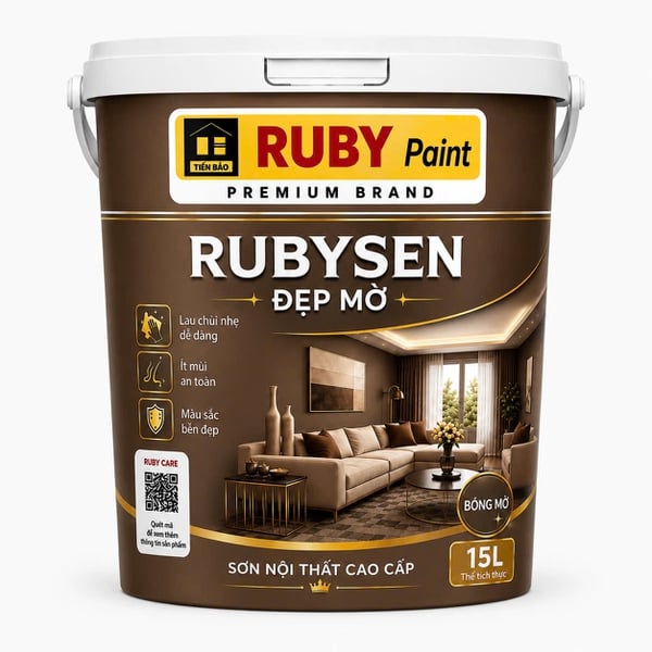 RUBYSEN ĐẸP MỜ  WHITE/15L -  Sơn Phủ Nội Thất Cao Cấp
