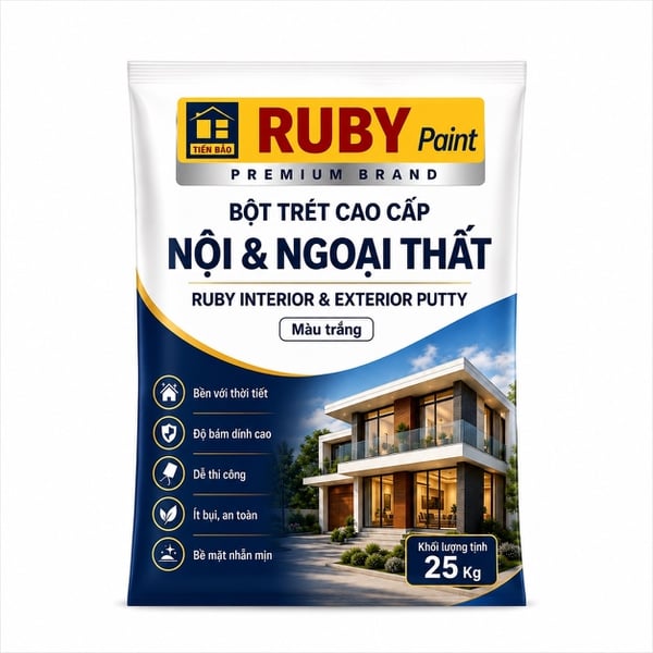 RUBY -  Bột Trét Tường Nội Ngoại Thất