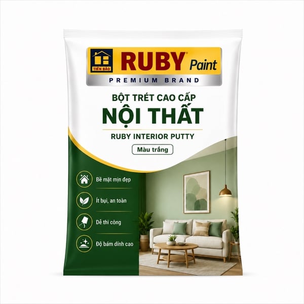 Ruby Putty In 40kg Bột Trét Cao Cấp Nội Thất