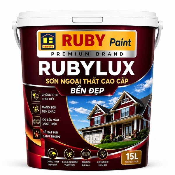 RUBYLUX  BỀN ĐẸP  BASE  WHITE  - Sơn Ngoại Thất Cao Cấp PP