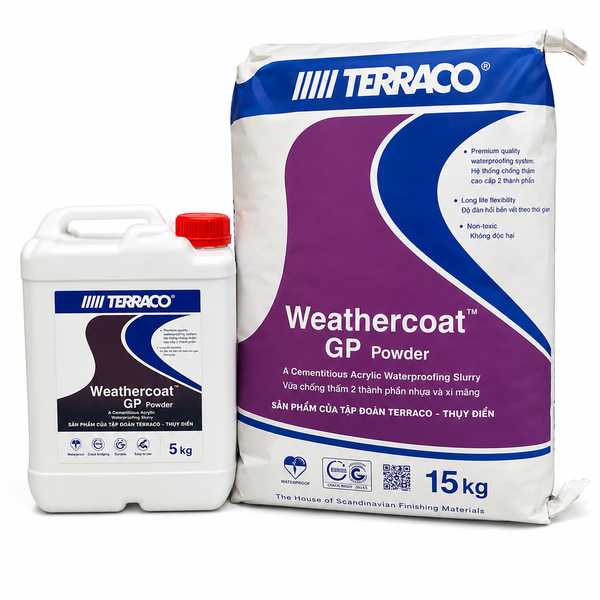 Chống thấm 2 thành phần Terraco Weathercoat GP 5kg+15 kg/bộ