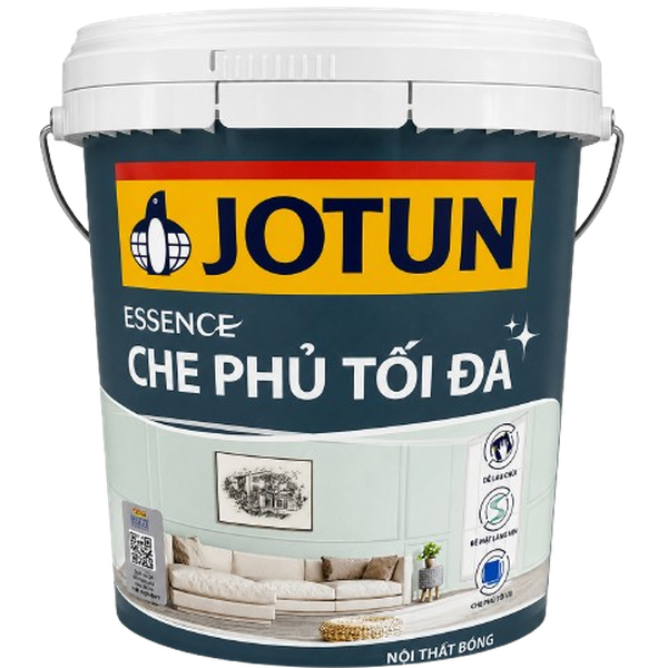 Jotun Esence Che Phủ Tối Đa Bóng WHITE- 15L (sơn phủ nội thất)- Tồn 2 thùng Date 2022