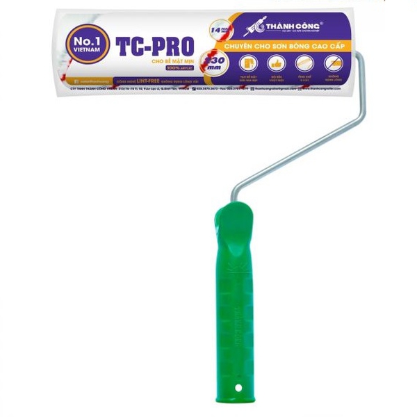 Cọ lăn TC-PRO "Tím" (SỌC) * Chuyên dùng cho sơn cao cấp