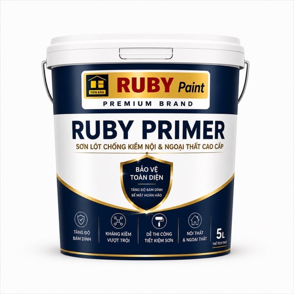 Ruby Primer Sơn Lót Chống Kiềm Nội Ngọai Thất Cao cấp 5L