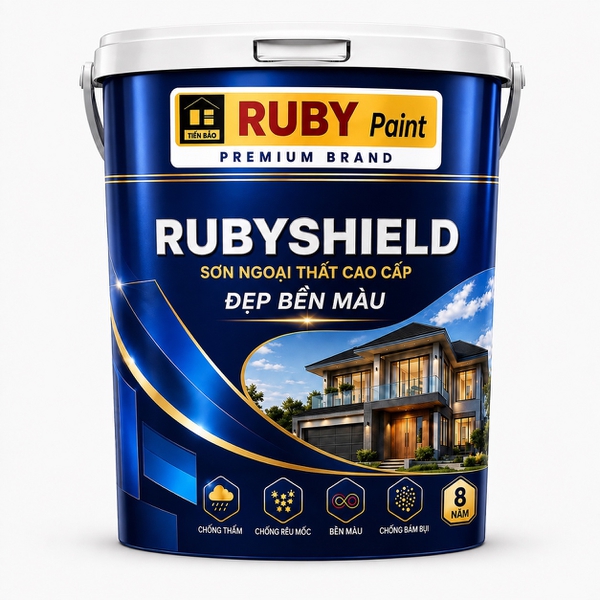 RUBYSHIELD Đẹp Bền Màu  BASE B/15L - Sơn Ngoại Thấp Cao Cấp