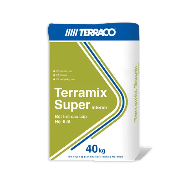 Terramix Super Interior 40KG/Bao Bột trét nội thất Terraco (Trắng)