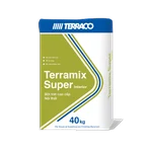 Terramix Super Interior 40KG/Bao Bột trét nội thất Terraco (Trắng)