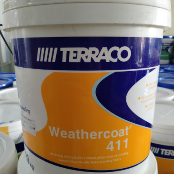 Sơn phủ chống thấm Terraco Weathercoat Resin 20Kg/thùng- Tồn 6 thùng Date dán 2021