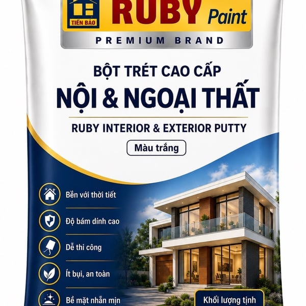 RUBY -  Bột Trét Tường Nội Ngoại Thất