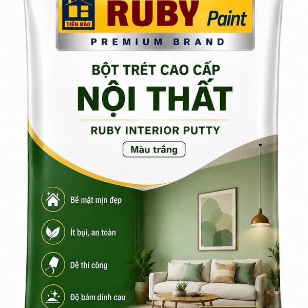 Ruby Putty In 40kg Bột Trét Cao Cấp Nội Thất