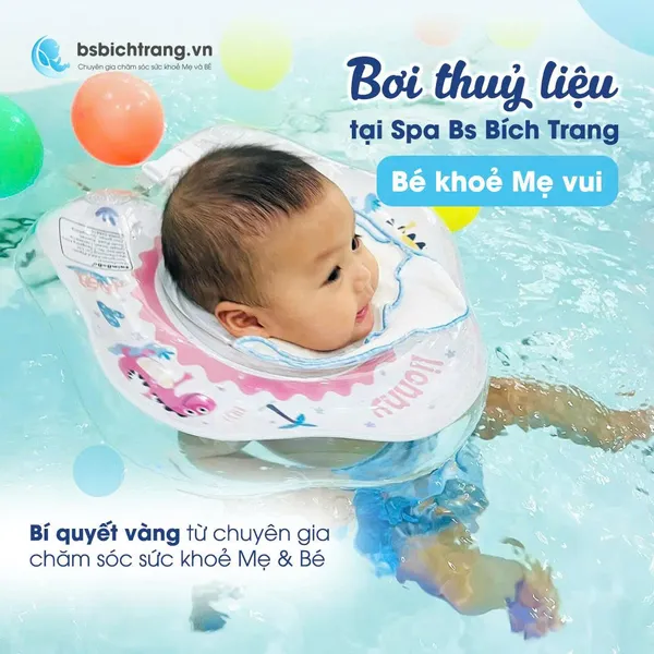 Bơi thuỷ liệu tại Spa Bs Bích Trang Bé khoẻ Mẹ vui – Bí quyết vàng từ chuyên gia chăm sóc sức khoẻ Mẹ & Bé