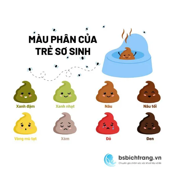 Phân của bé sơ sinh như thế nào là bình thường?