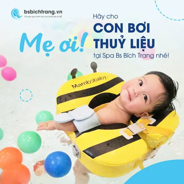Mẹ ơi Hãy cho Con bơi thuỷ liệu tại Spa Bs Bích Trang nhé!