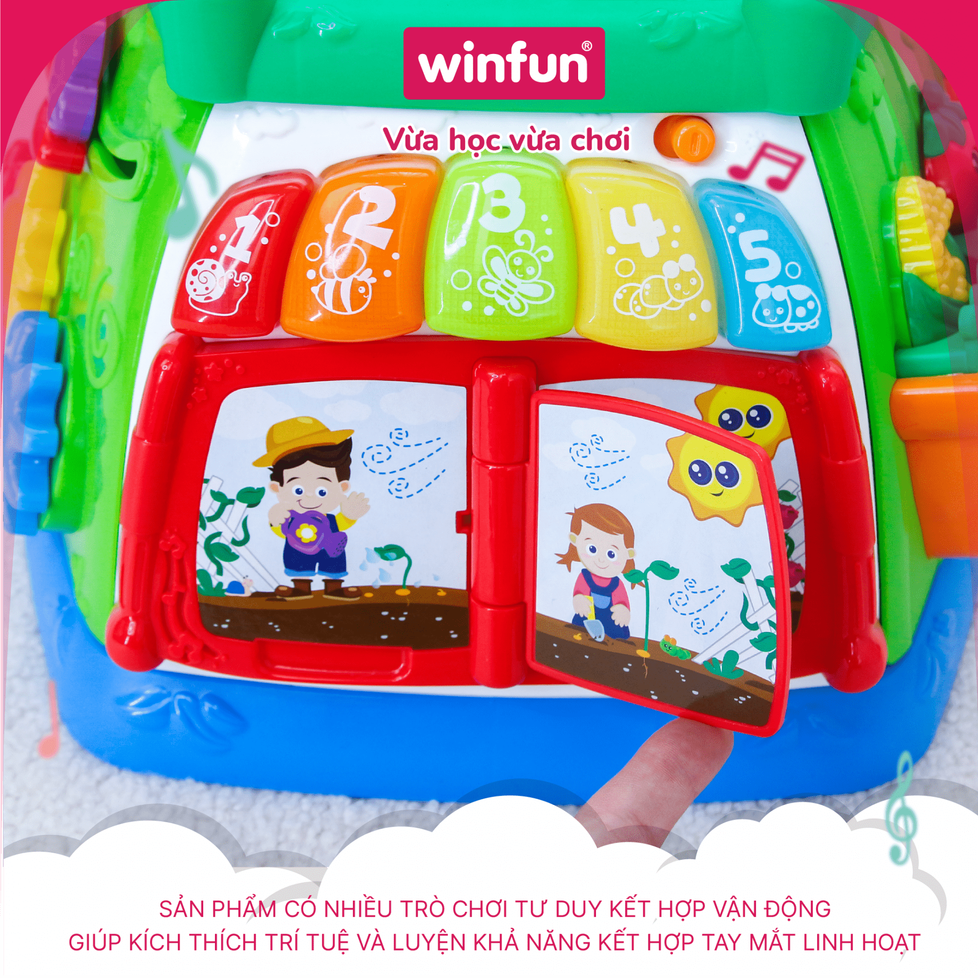 Hòn đảo lập phương phát nhạc Winfun 0631-NL Hòn đảo lập phương phát nhạc Winfun 0631-NL